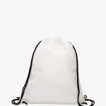 White Recycled Polyester Drawstring Bag
